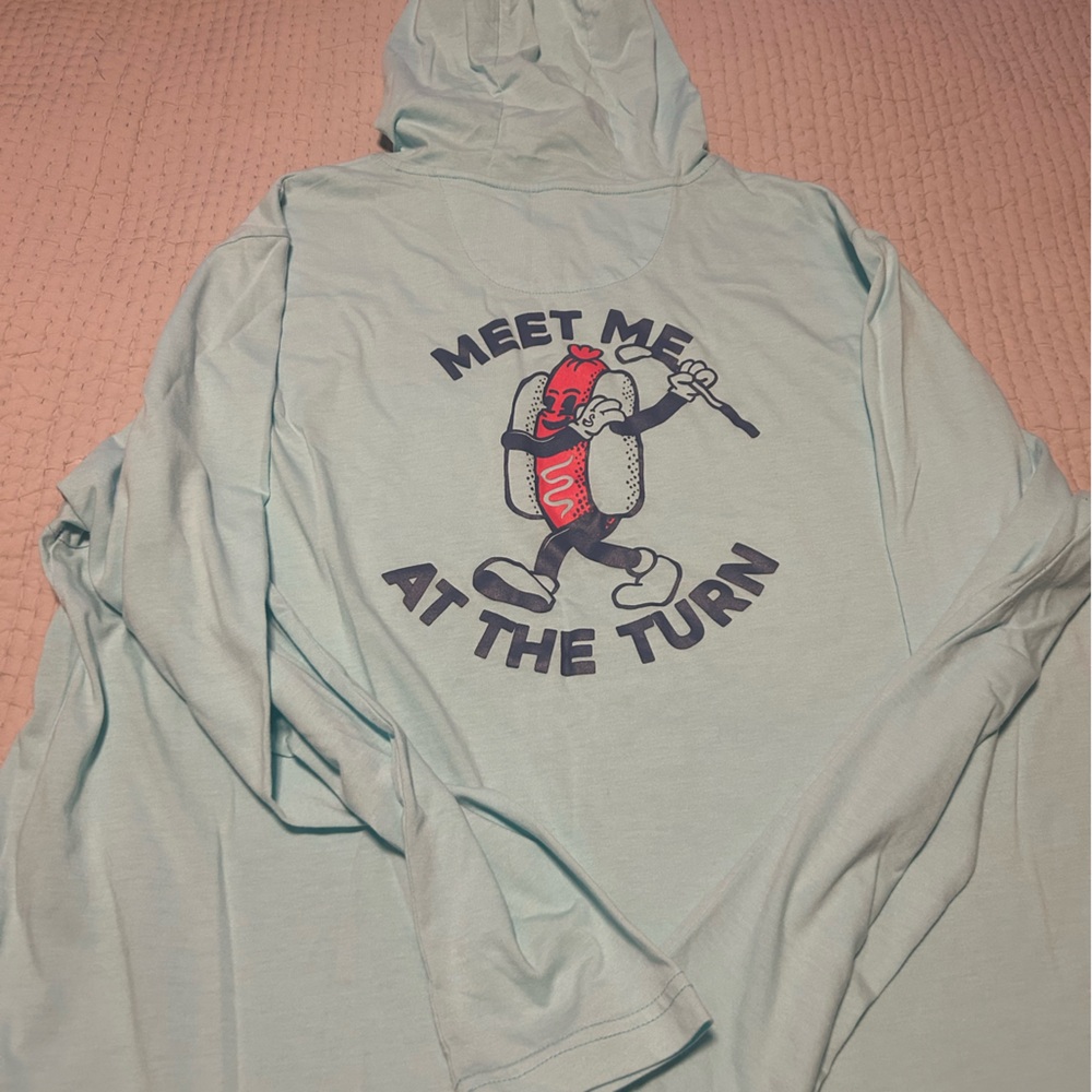 Swannies Light Blue Graphic Men's Hoodie T-Shirt